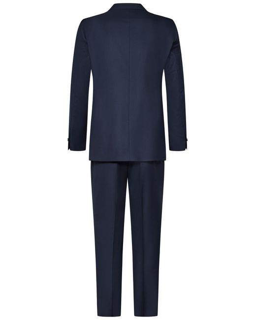 Franzese Collection Blue Franzese Napoli Stefano De Martino Model Suit for men