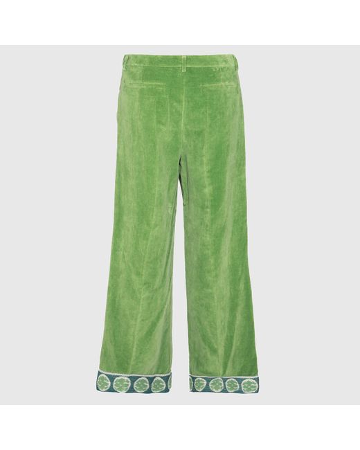 Valentino Garavani Green Cotton Pants for men