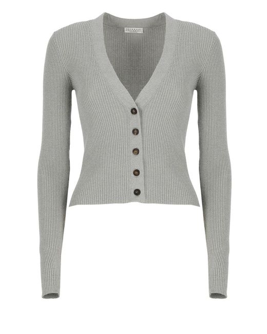 Brunello Cucinelli Gray Sweaters