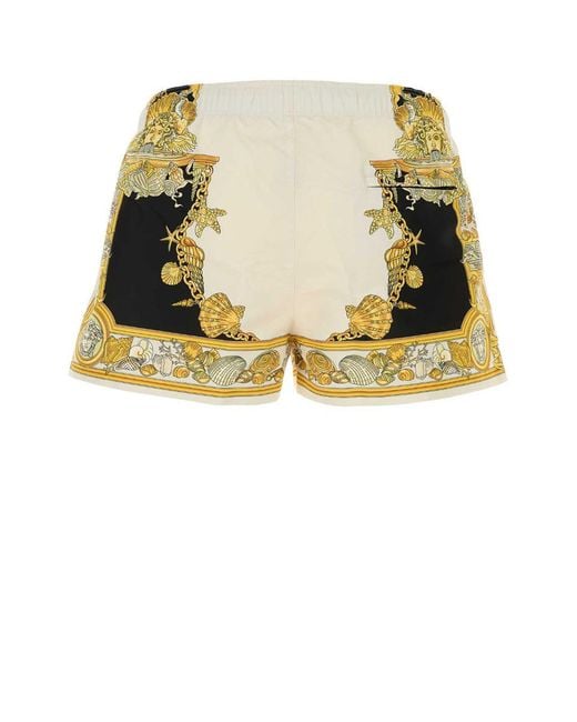 Versace Black Printed Swimming Shorts for men