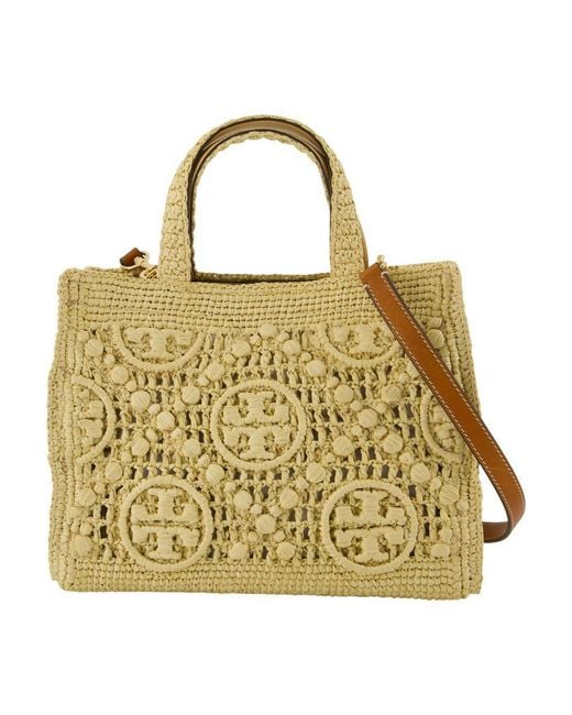 Tory Burch Metallic T-Monogram Shopping Bag