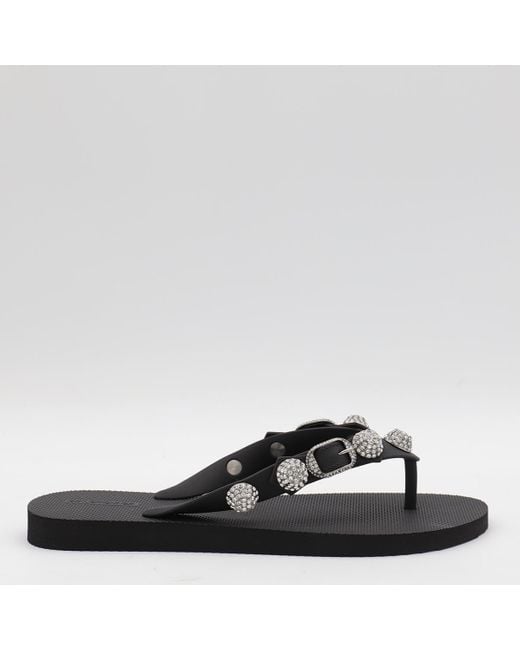 Balenciaga Black Leather Flats