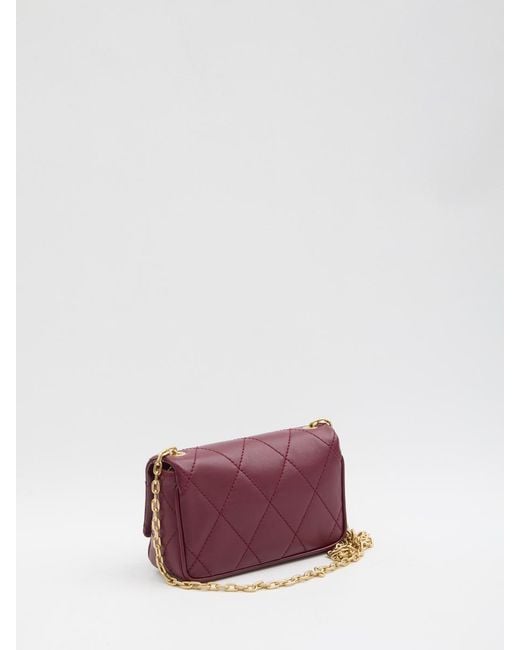 Burberry Purple Strand Pouch With Chain