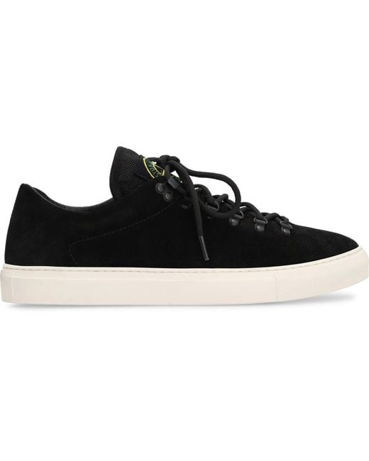 Stone Island Black Suede Sneakers for men