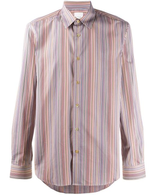 Paul Smith Cotton Shirts Red for Men | Lyst