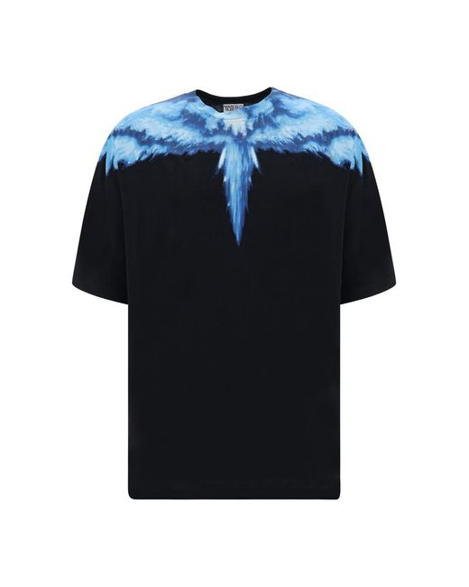 Marcelo Burlon Blue Colordust Wings T-shirt for men