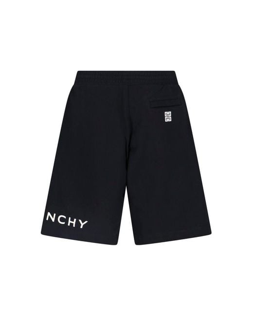 Givenchy Blue Logo Shorts for men