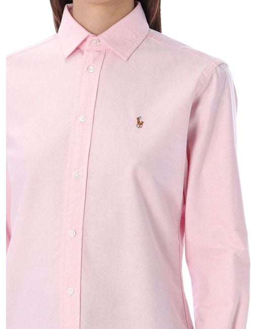 Polo Ralph Lauren Pink Classic-Fit Oxford Cotton Shirt