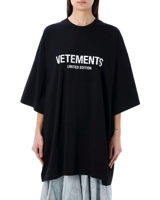 Vetements Black Limited Edition Logo T-Shirt