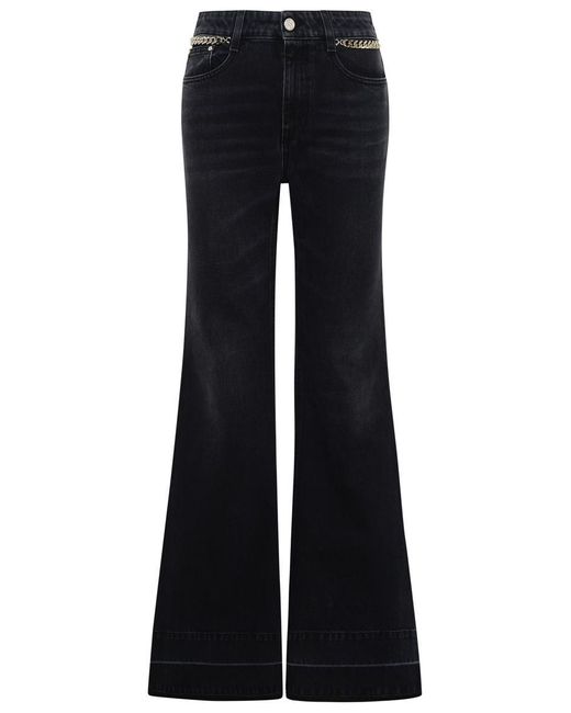 Stella McCartney Blue Black Cotton Jeans