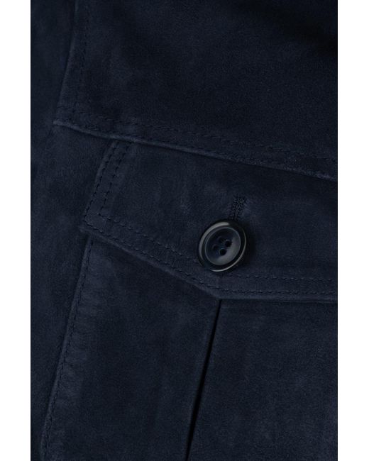 Peuterey Blue Leather Jackets for men