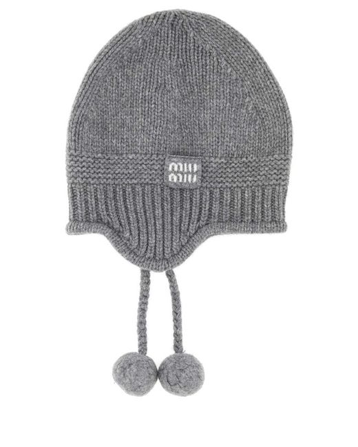 Miu Miu Gray Hats And Headbands