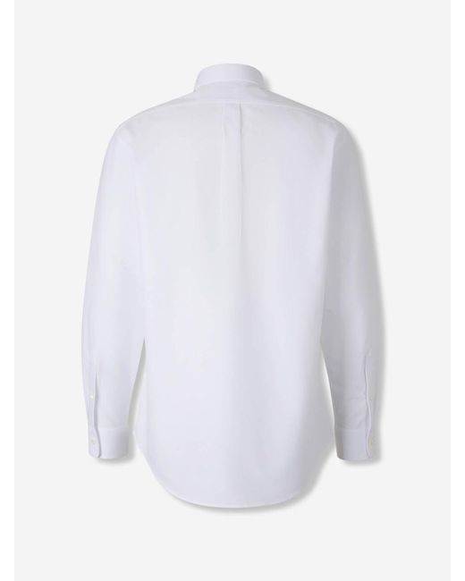 Givenchy White Plain Cotton Shirt for men