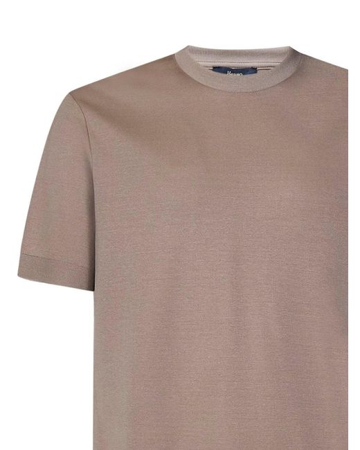 Herno Brown T-Shirt for men