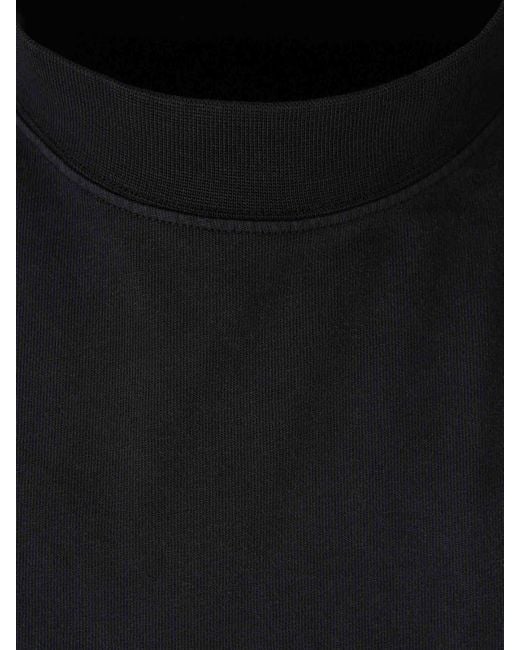Balenciaga Black Cotton Logo T-Shirt for men