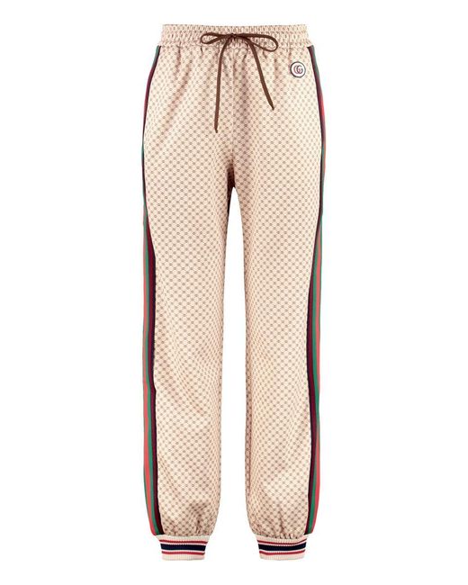 Gucci Natural Track-pants With Contrasting Side Stripes
