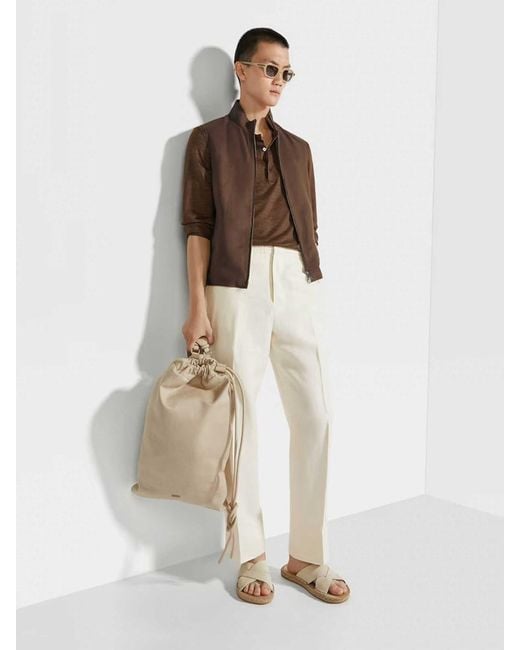 Zegna Natural Oasi Formal Pants for men