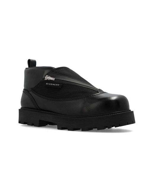 Givenchy Black Storm Leather Ankle Boots for men