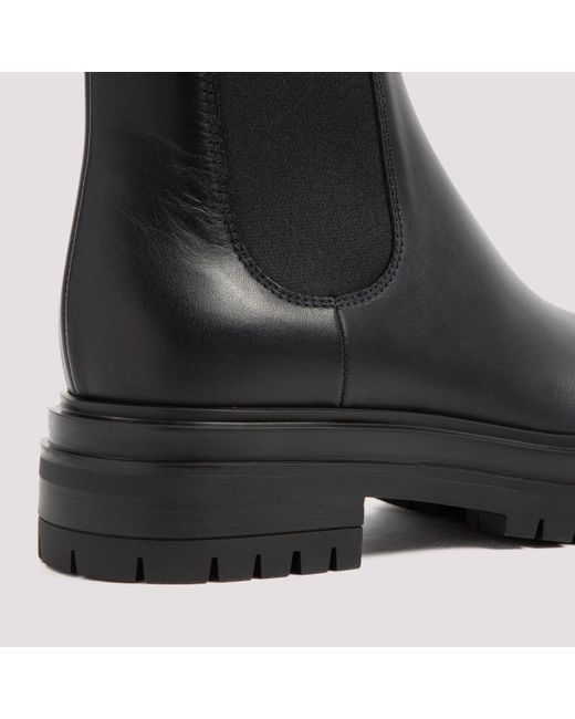 Gianvito Rossi Black Leather Biker Boots