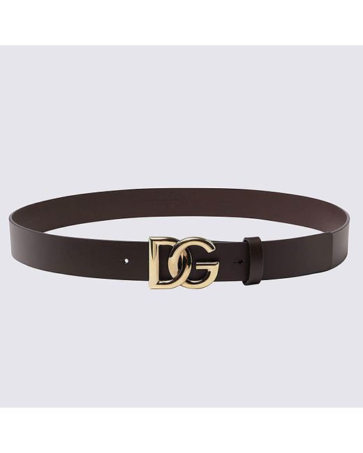 Dolce & Gabbana Dark Brown Leather Belt for men