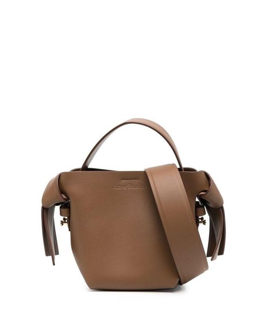 Acne Brown Musubi Leather Micro Bag