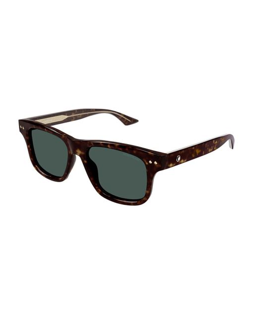 Montblanc Black Mb0319S Linea Snowcap Sunglasses for men