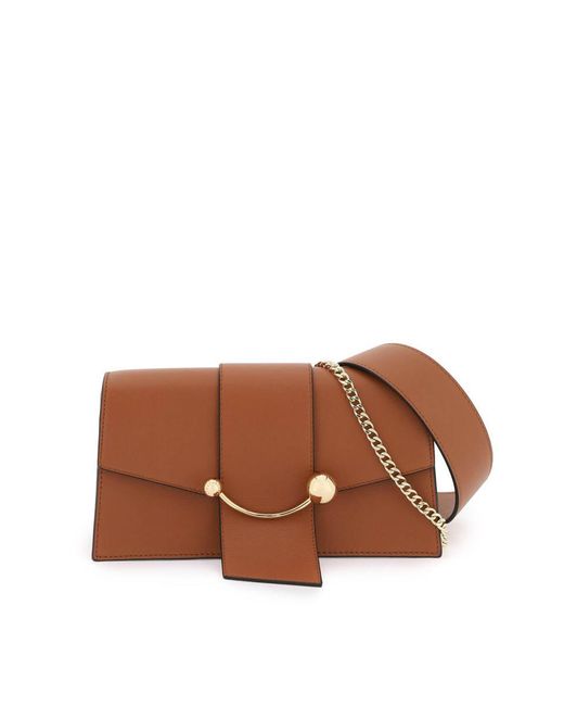 Strathberry Brown 'mini Crescent' Shoulder Bag