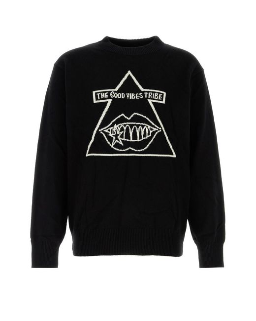 Sacai Black Gonz Wool Knit Sweater for men