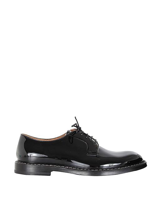 Doucal's Black Derby Shoes. for men