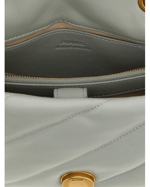 Pinko Gray 'Mini Love Puff' Crossbody Bag
