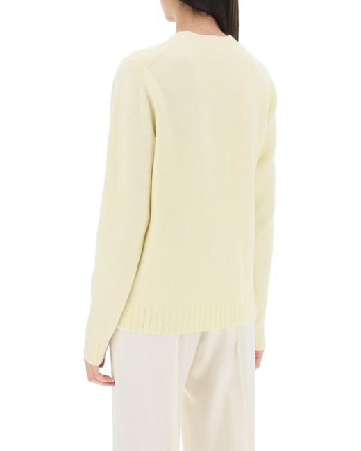 Jil Sander Yellow Crew-Neck Sweater