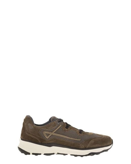 Herno Brown Nylon Trainers With Rubberised Details for men
