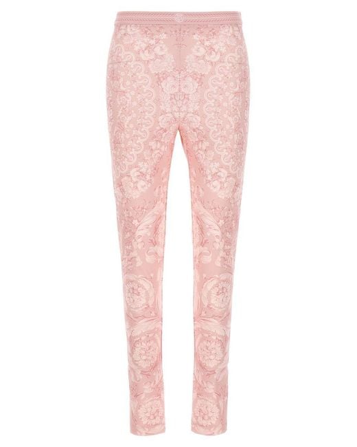 Versace Pink 'Barocco' Leggings