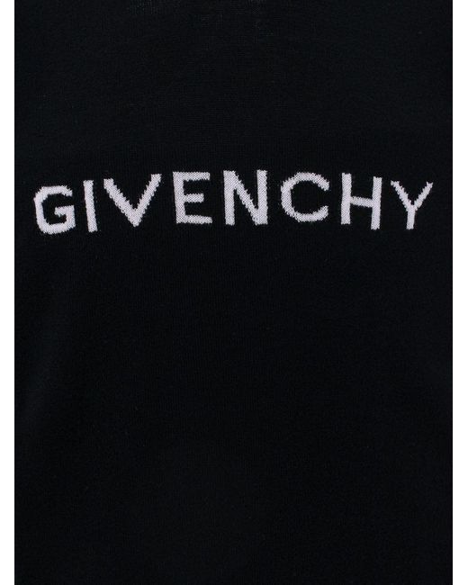 Givenchy Blue Sweater With Inlaid Logo for men