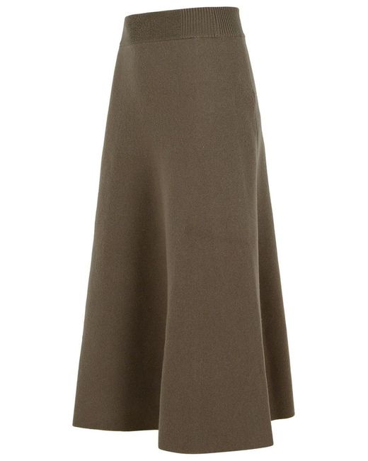 Lanvin Natural Wool Blend Skirt
