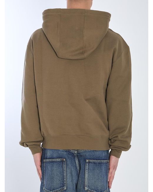 Saint Laurent Natural Hoodie With Logo for men