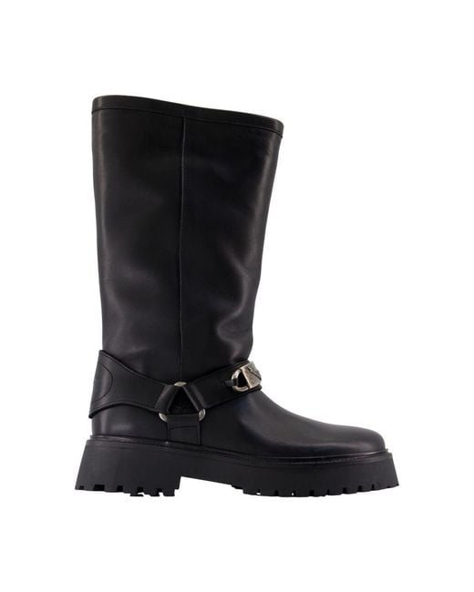 Zadig Voltaire Women's Black Angie Smooth Ankle Boots