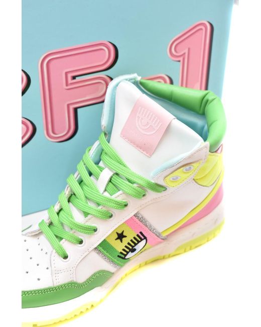 Chiara Ferragni Green High-top Sneakers
