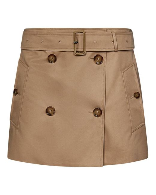 Burberry Brown Mini Skirt