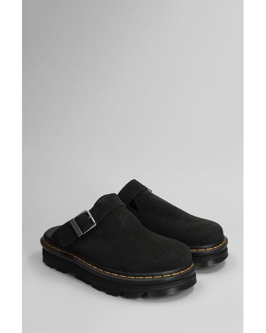 Dr. Martens Black Zebzag Slipper-Mule for men