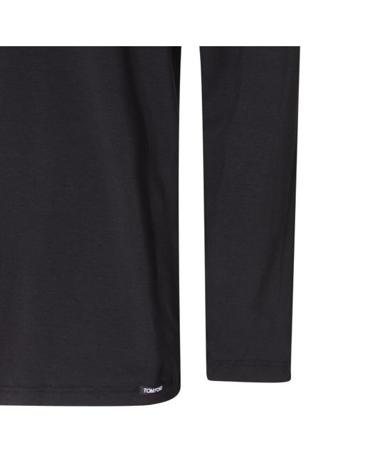 Tom Ford Black Cotton Blend T-Shirt for men