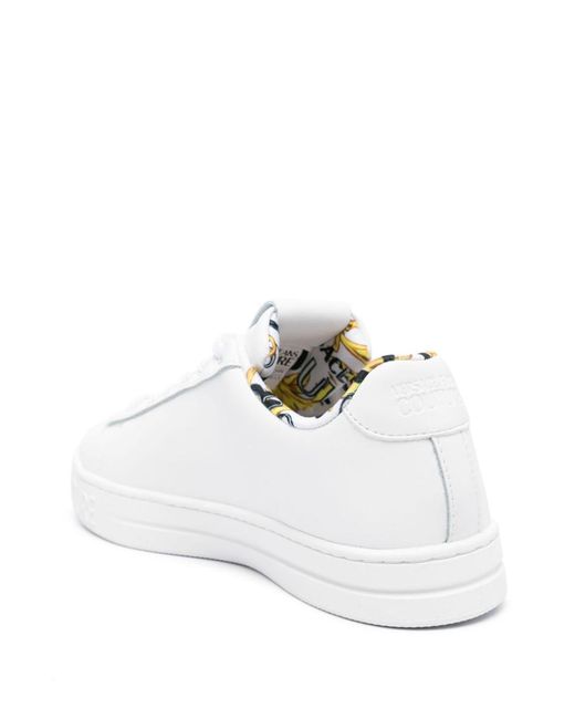 Versace White Court Leather Sneakers