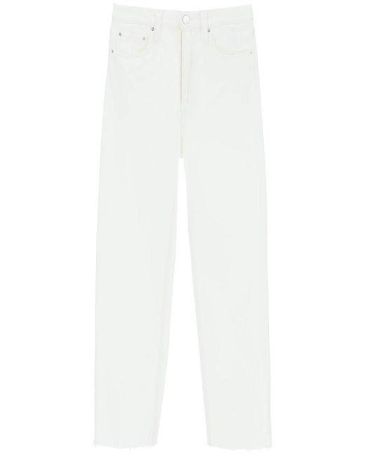 Totême  White Toteme Classic Cut Jeans In Organic Cotton