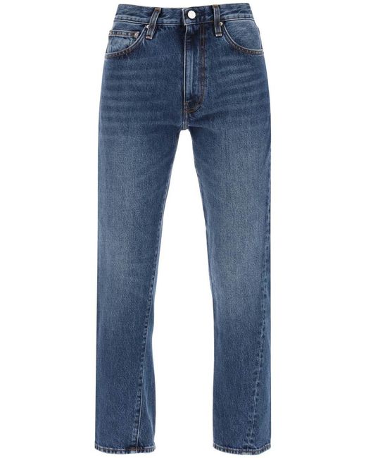Totême  Blue Twisted Seam Straight Jeans
