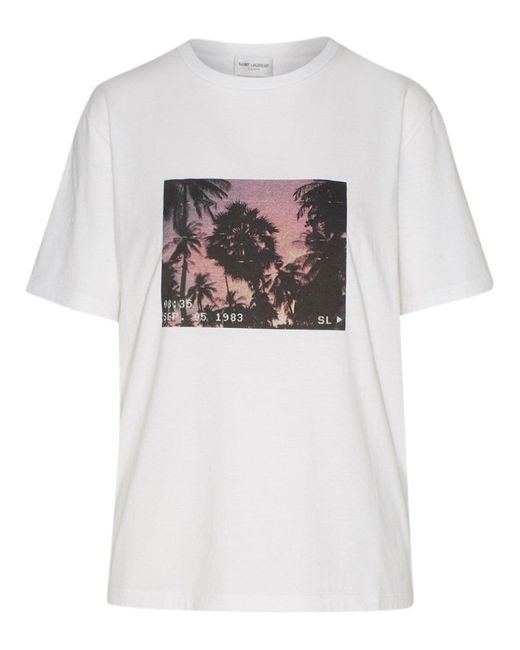 Saint Laurent Cotton White T-shirt 