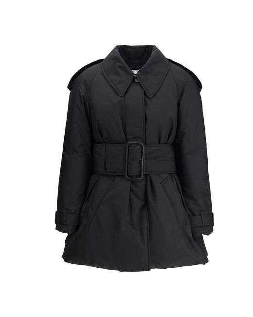 Burberry Black Berryhill Belted Padded Car Coat