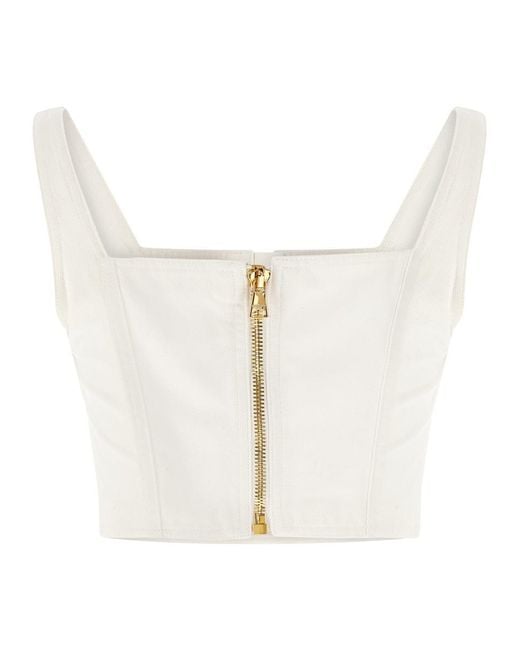 Balmain White Button Top