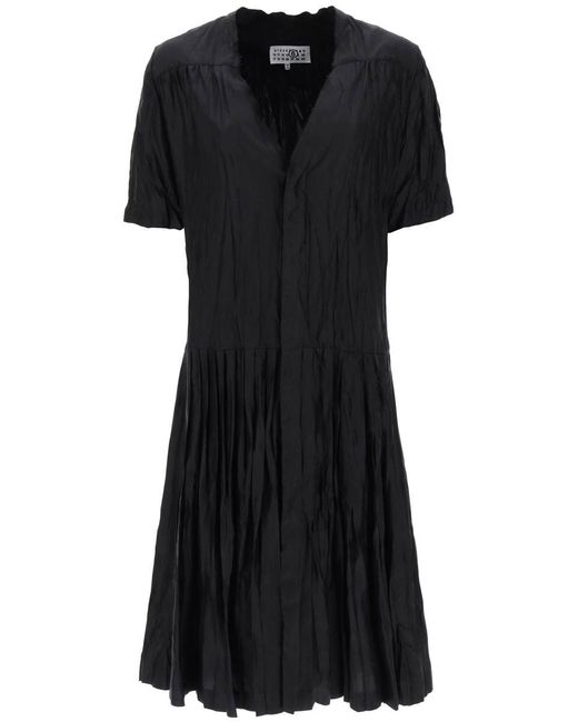MM6 by Maison Martin Margiela Black Jacquard Shirt Dress