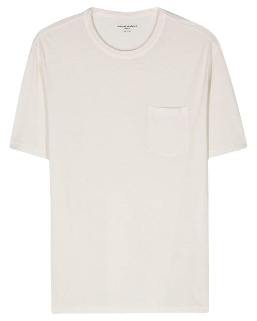 Officine Generale White Chest-pocket T-shirt for men