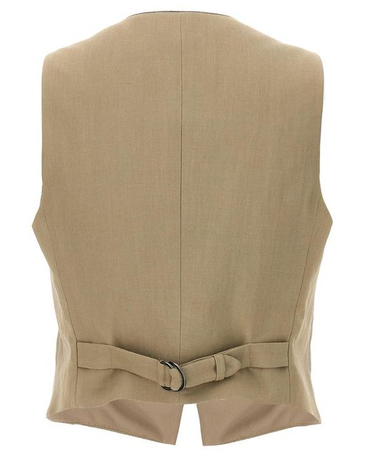 Brunello Cucinelli Natural Cropped Vest